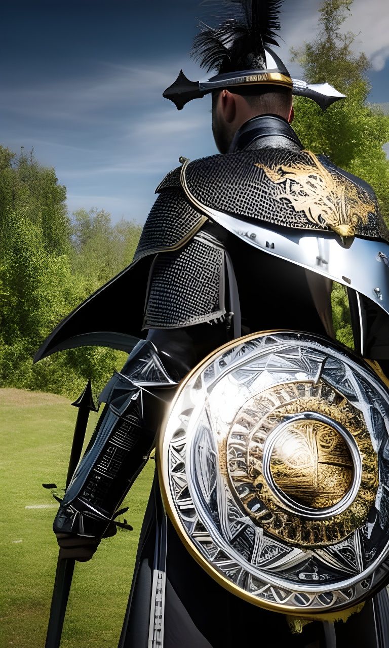 Gothic Knight in Intricate Mandala Armor