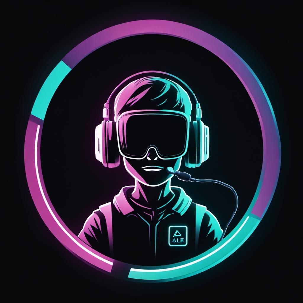 Minimalist Tech Support Logo with Black and White Effects