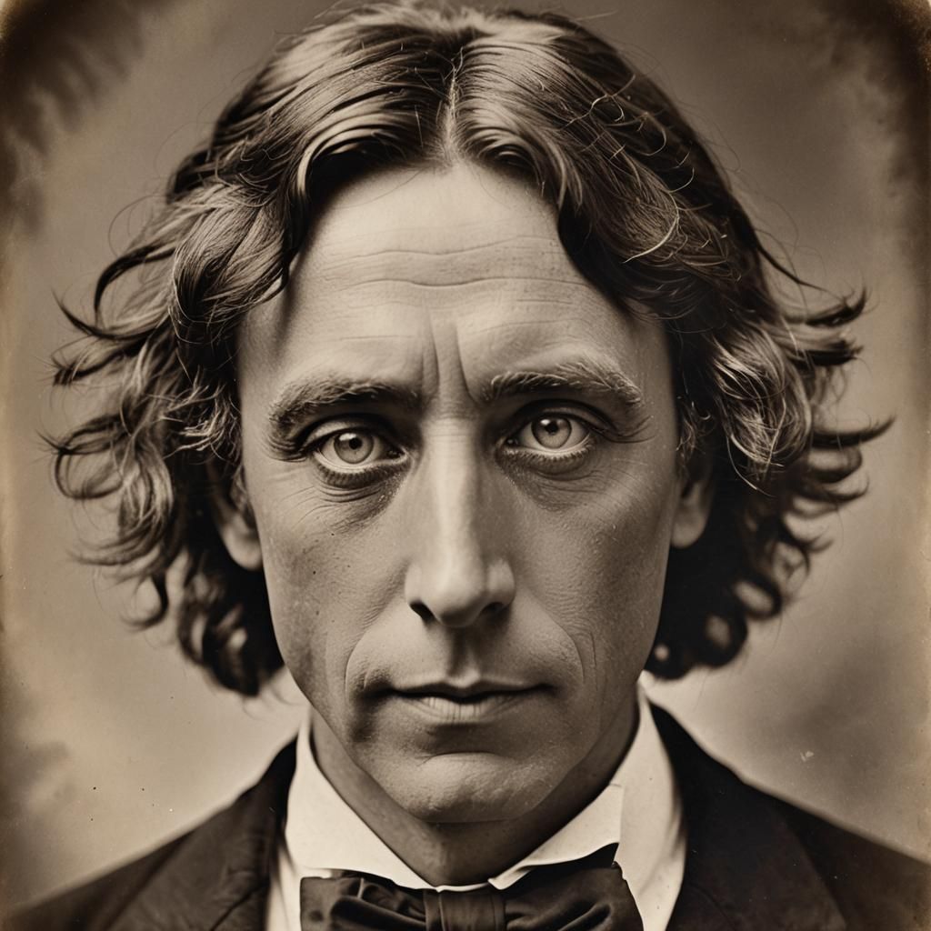Lewis Carroll Portrait in Sepia Tone