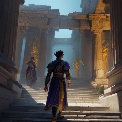 Ancient Greek Civilization: Dark Fantasy Concept Art
