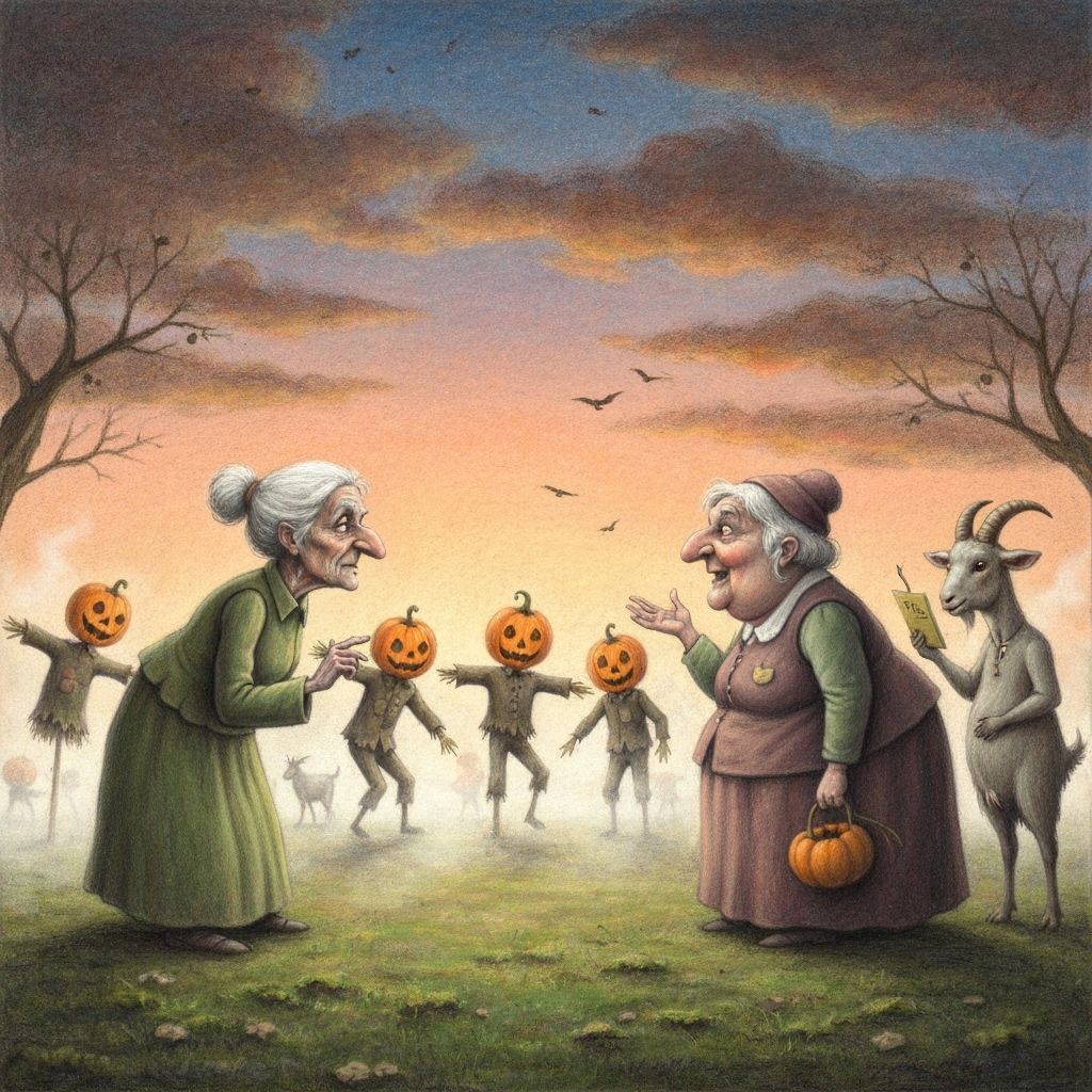 Witches Argue at Haunted Harvest Fair