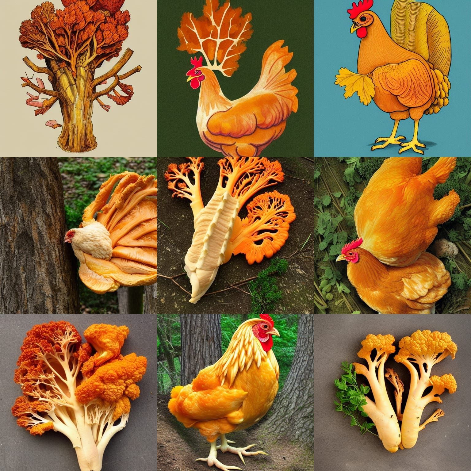 Chicken of the Woods Fungi Close-Up