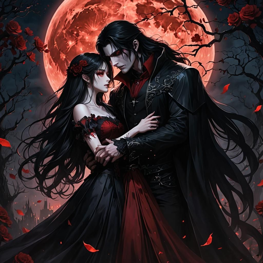 Vampire Lord and Human Lover: Anime Art