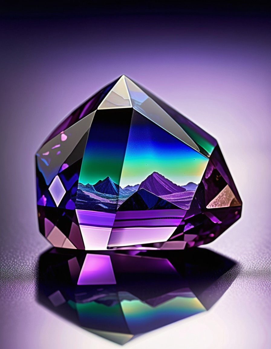 Surreal Twilight Valley of Gemstone Masterpiece