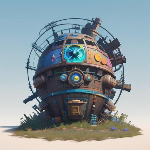 Pixar-Style 3D Art with Radial Gradient Background