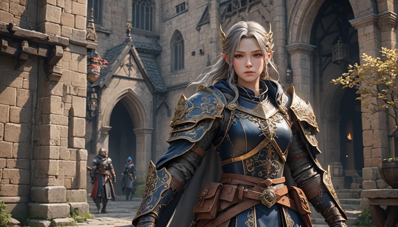 Detailed 3D Anime Medieval Fantasy Character Art