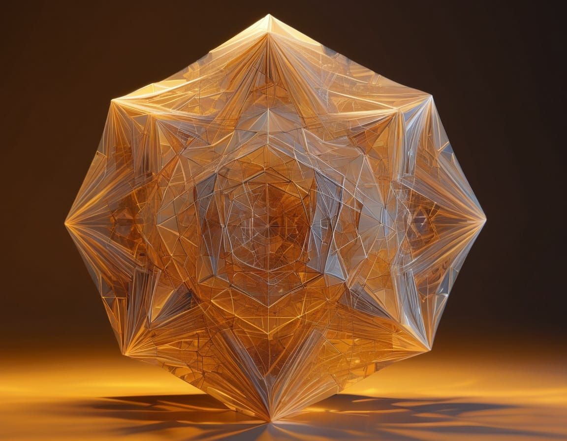 fractious squazoodling 3D recursive geometric math art resin...