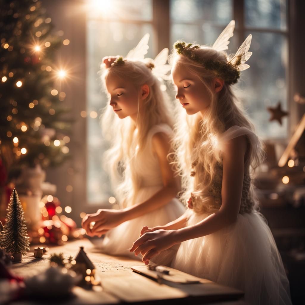 Santa's Workshop: Elves and Fairies in Divine Light