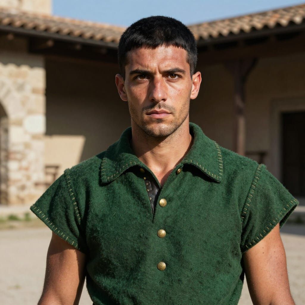 Photorealistic Portrait of Italian Soldier Giorgio Attendolo