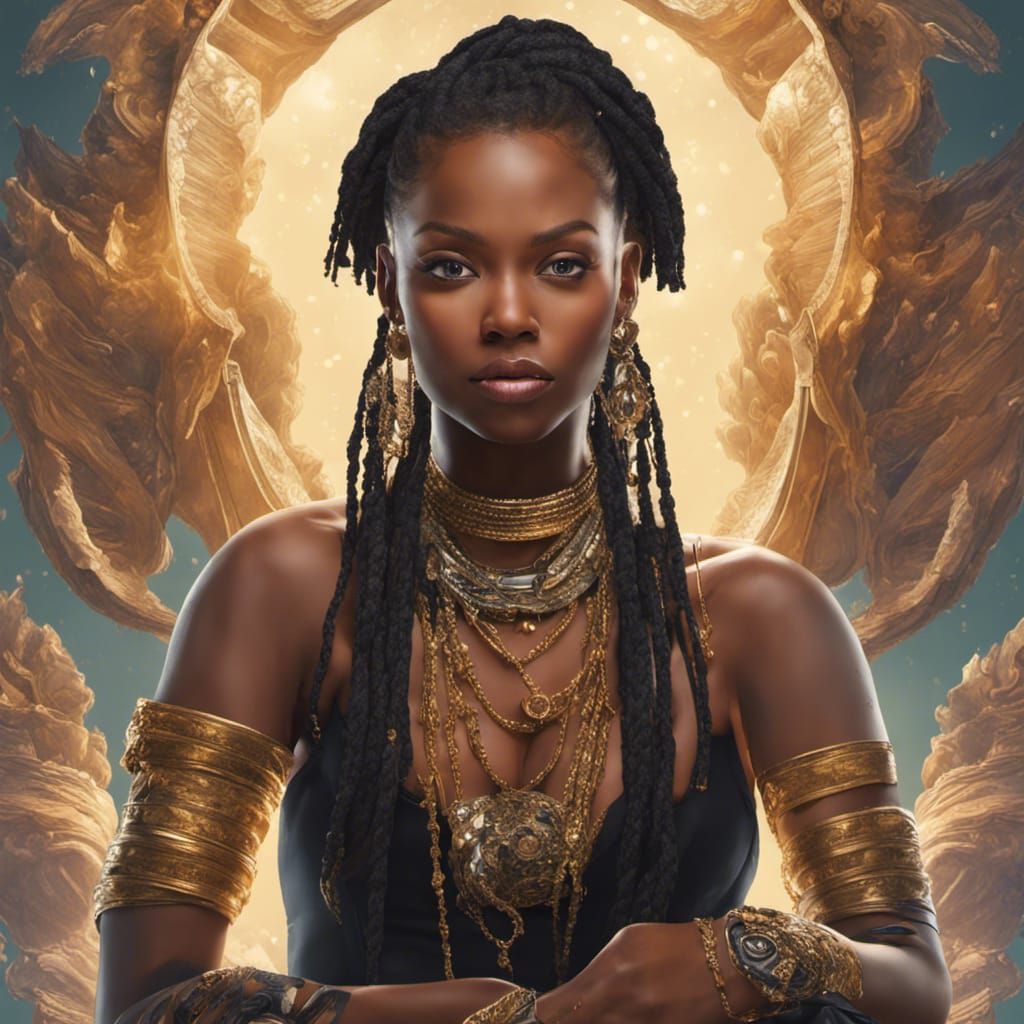 Opulent Woman in Maximalist Room, Hyperrealistic Style