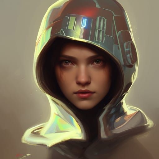 Star Wars Girl Portrait in Hyperdetailed Art Style