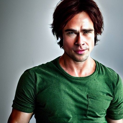 Hyperrealistic Portrait of a Handsome Man with Red Hair