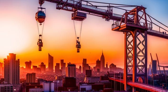 Cyberpunk Team with Giant Brains in Futuristic Metropolis