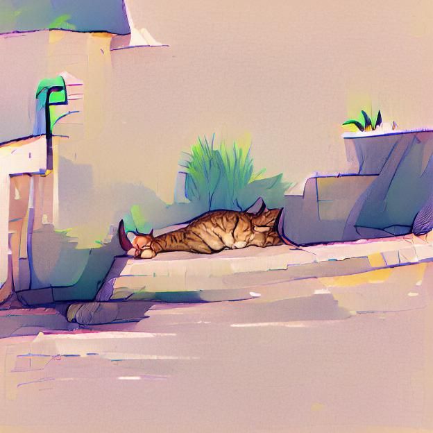 Serene Sleeping Cat: A Peaceful Moment