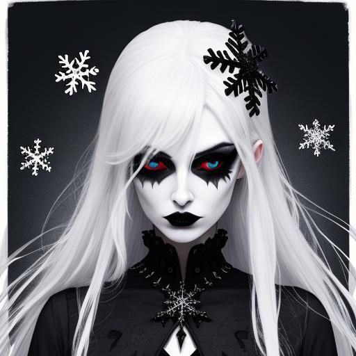 Gothic Snowflake: Bold Monochromatic Design
