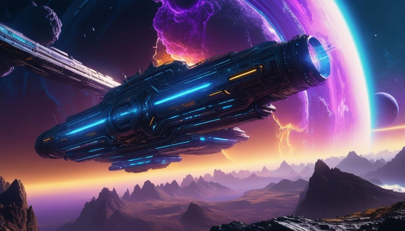 Epic Space Station Transcends Wormhole Realms