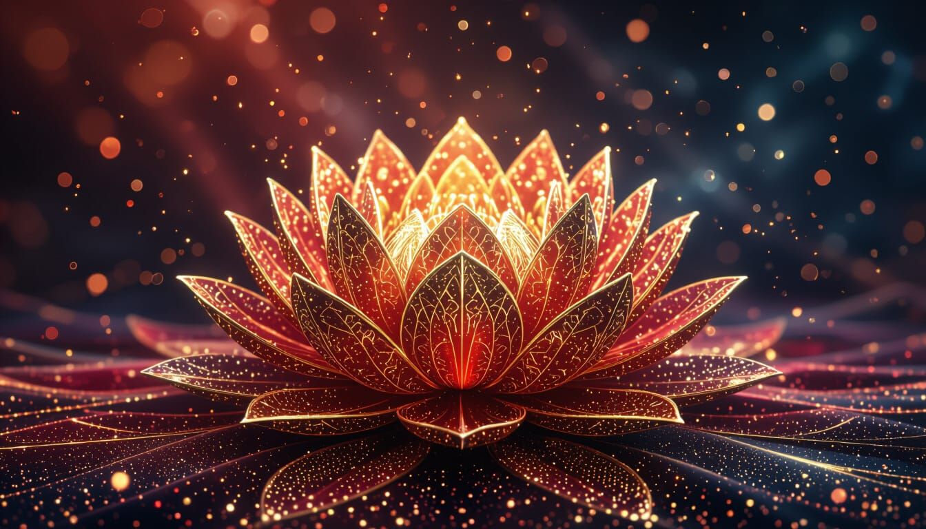Luminous Lotus in Velvet Nebula, Cinematic Luxury