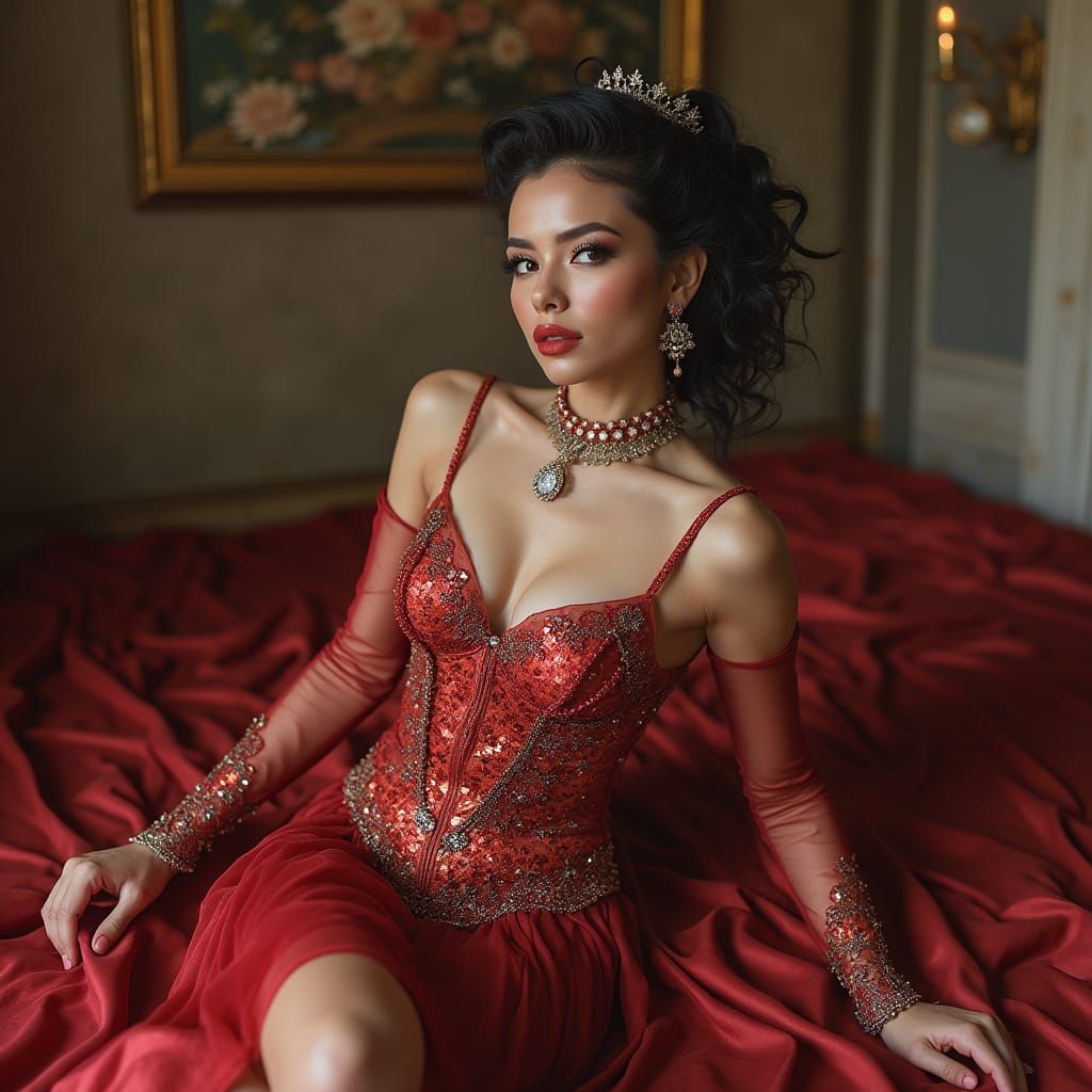 Glamorous Chrome Font Portrait of Anita Kenig