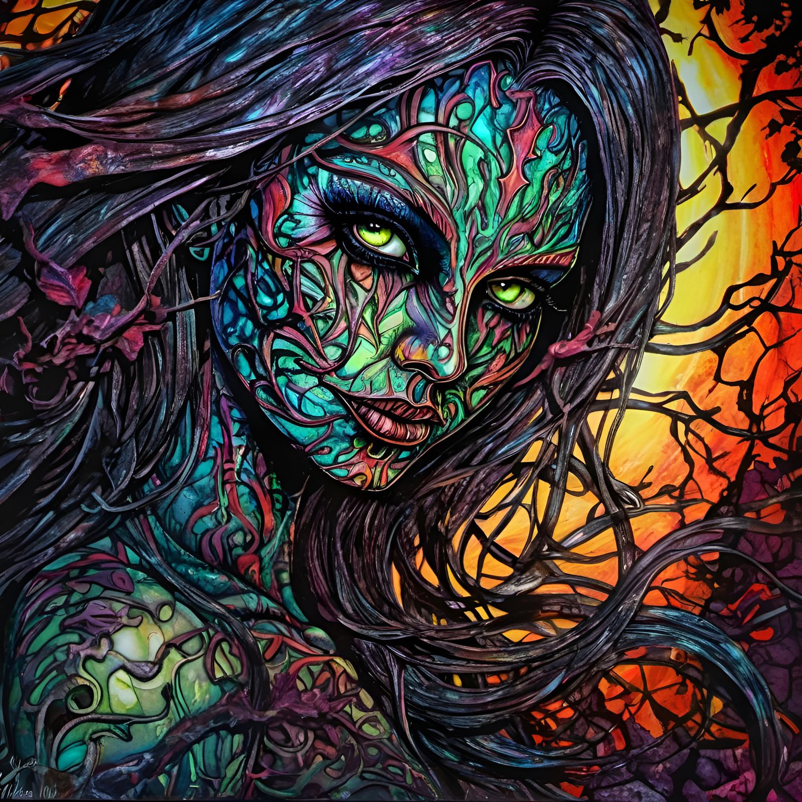 Backlit Mixed Media Masterpiece with Amazing Depth