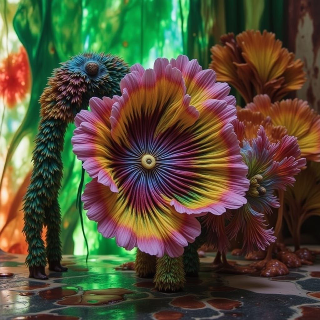 Psychedelic Puffin with Poppy