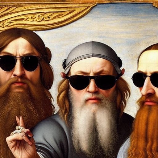 Renaissance Man with Shutter Shades, Digital Art