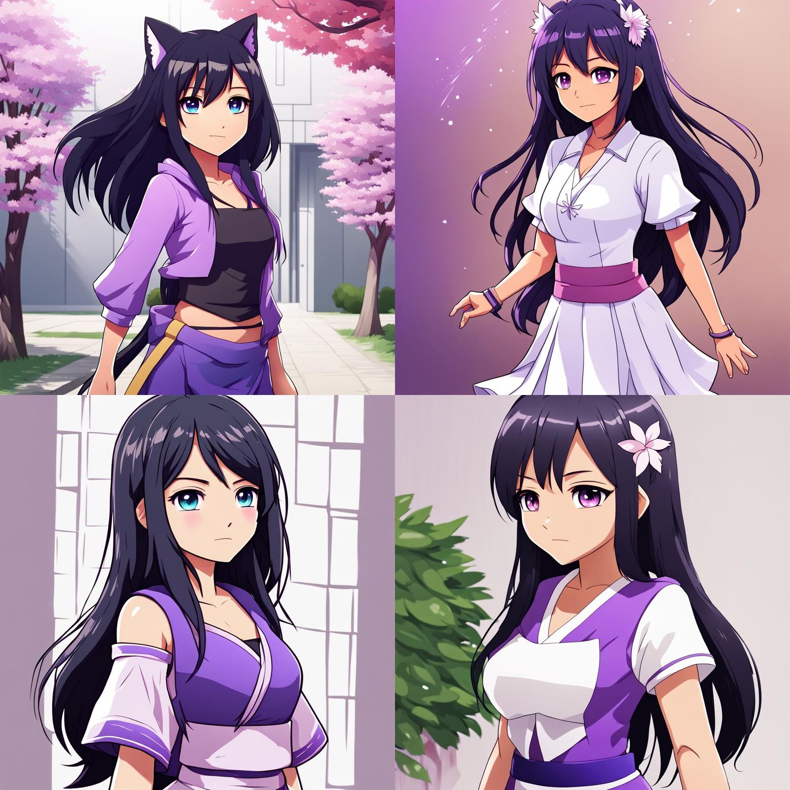 Cute Anime Girl Standing: Anime Key Visual Style