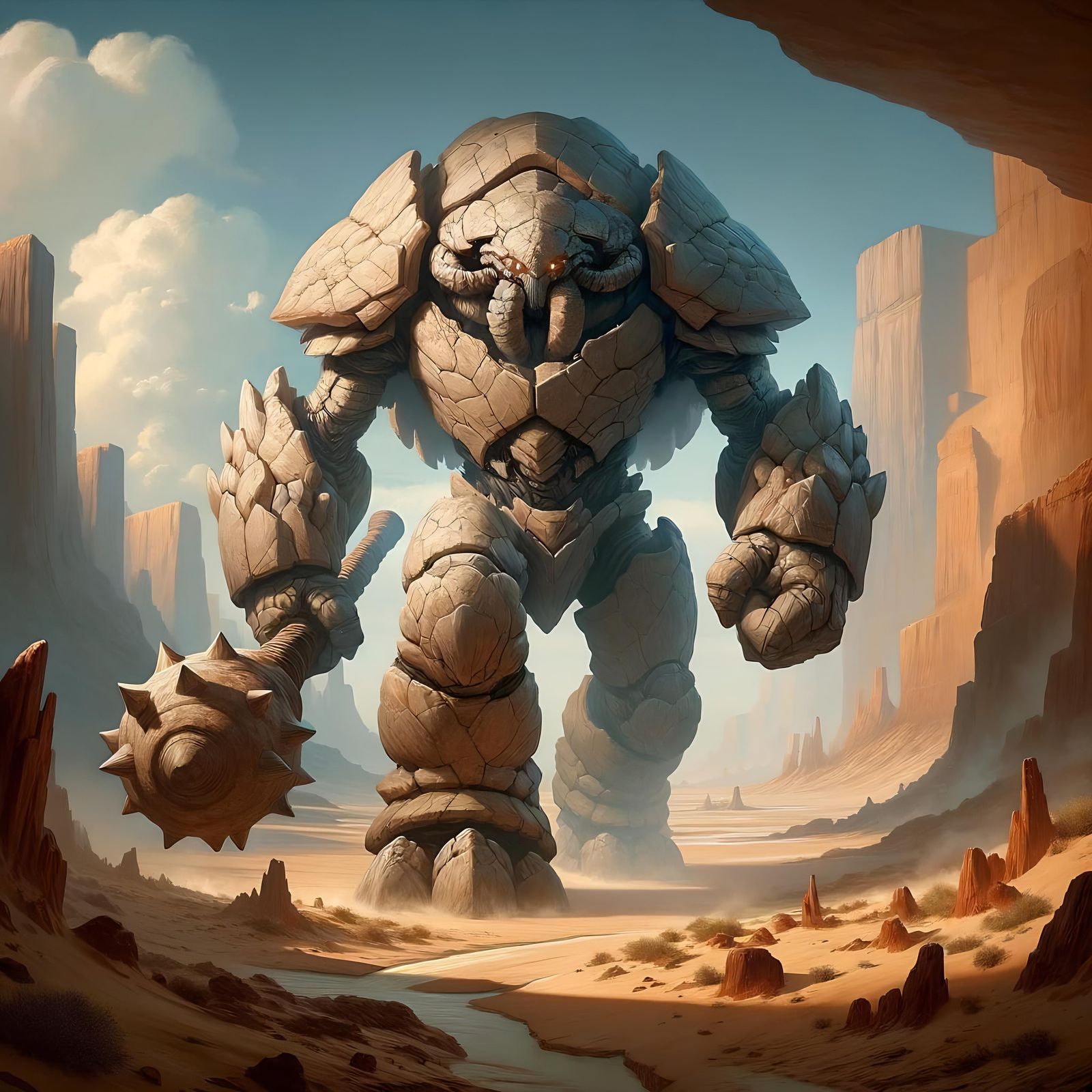 Towering Braxat in Desolate Desert, DND Style