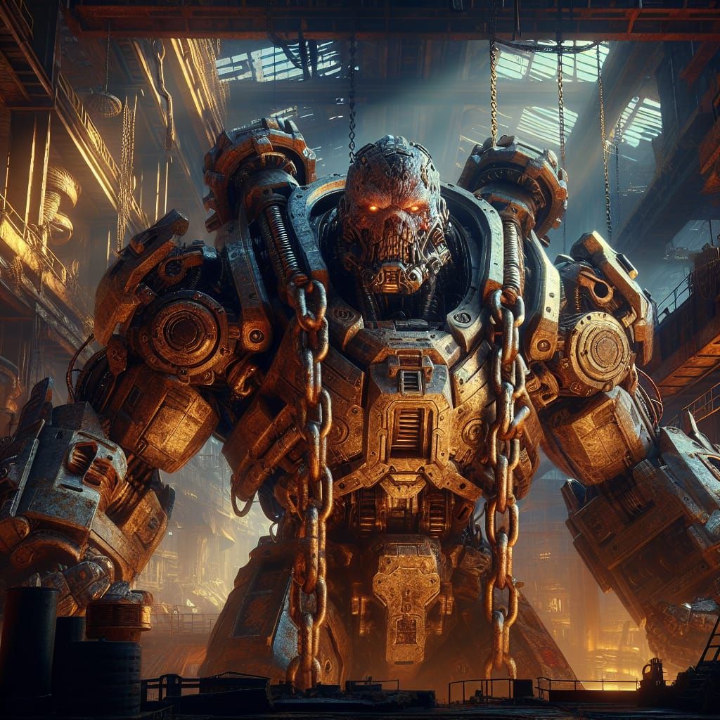 Cybernetic Beast in Abandoned Factory