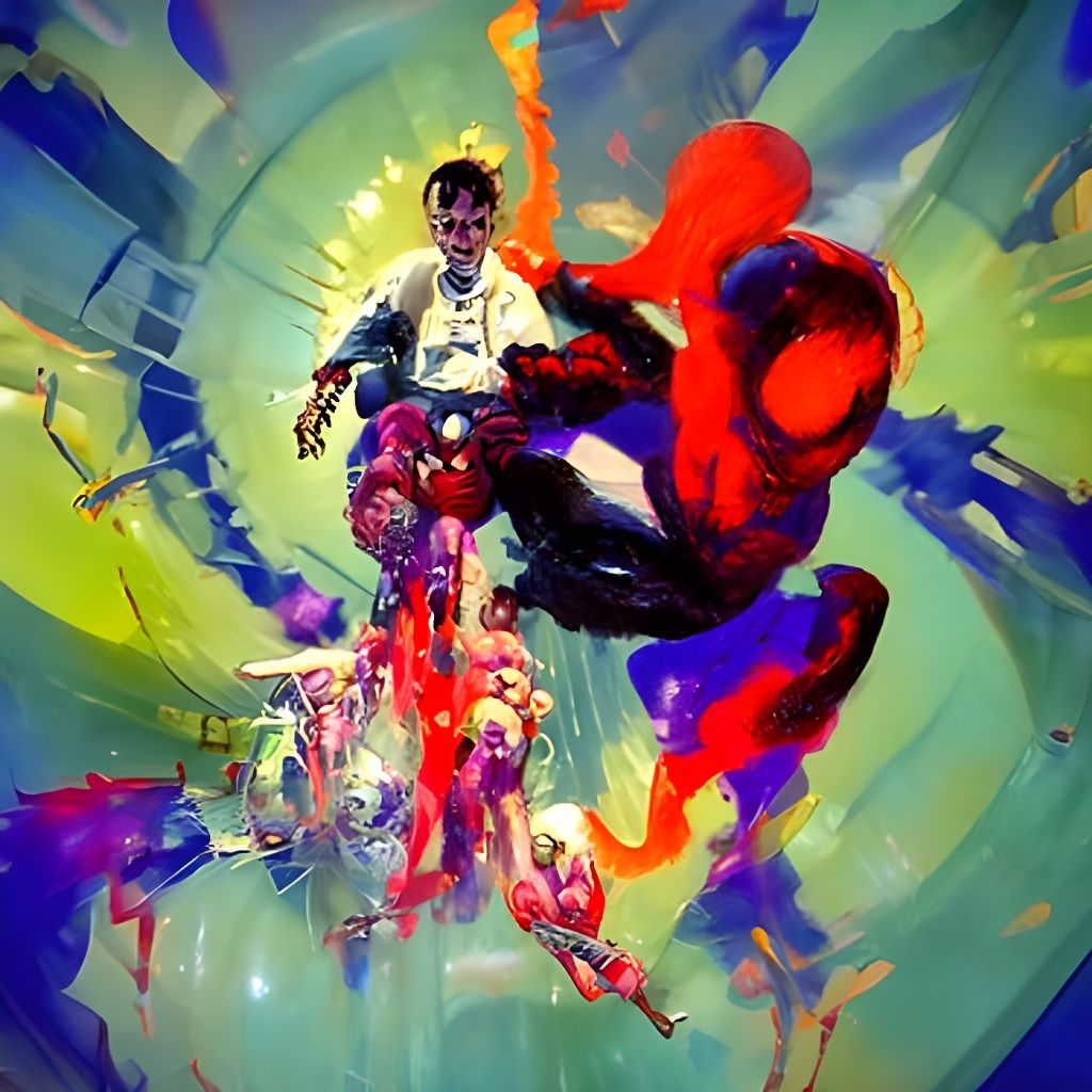 Spider-Man Battles Doc Ock in Light Vortex