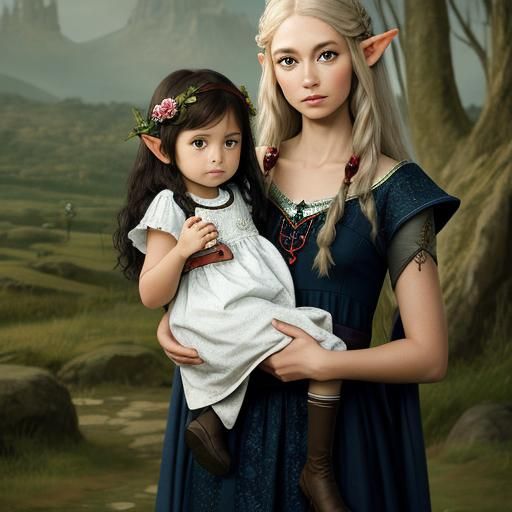 Elven Family Portrait Generated by AI