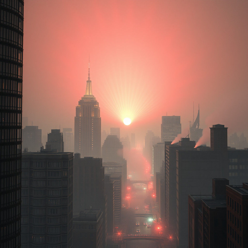 Infrared Bursts Light Up a Detailed Cityscape