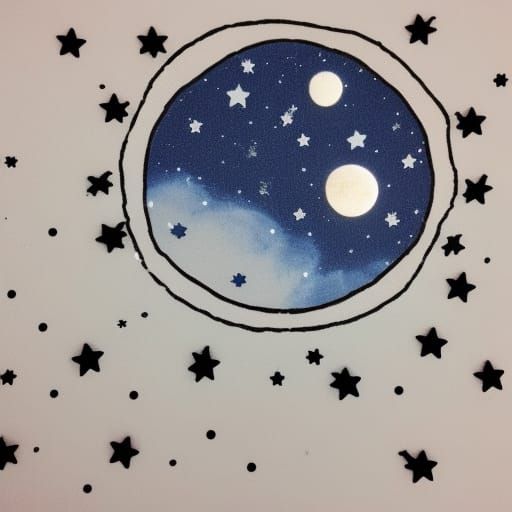 Halloween Moon and Stars Constellation