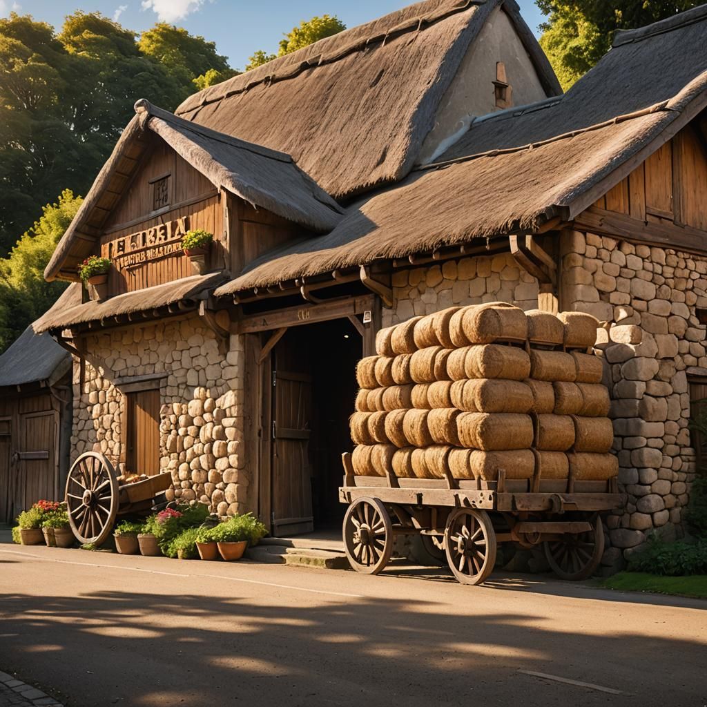 Rustic Freight Company in Autumn Sunlight