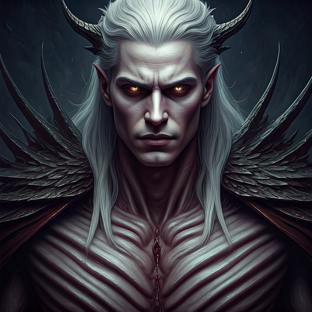 Sinister God Asrael Voss: A Photorealistic Portrait of Omnip...