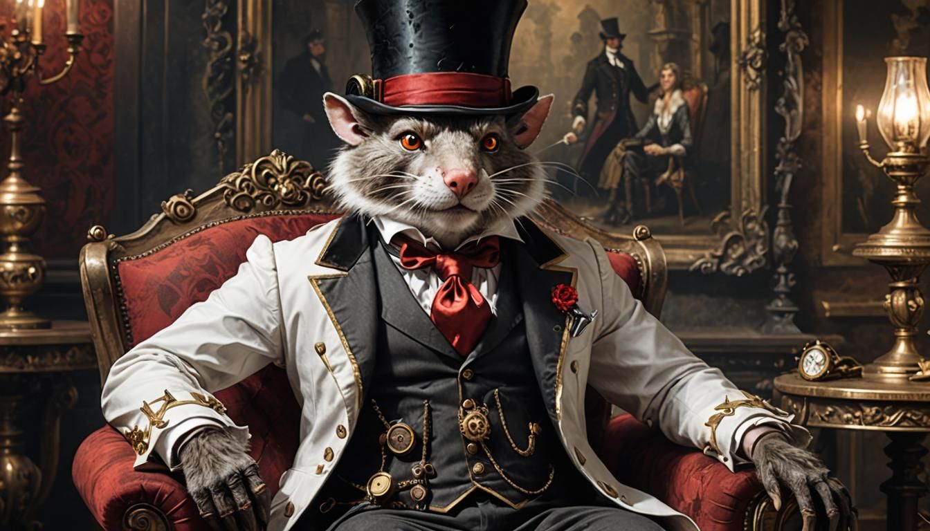 Steampunk Wererat Gentleman in Castlevania