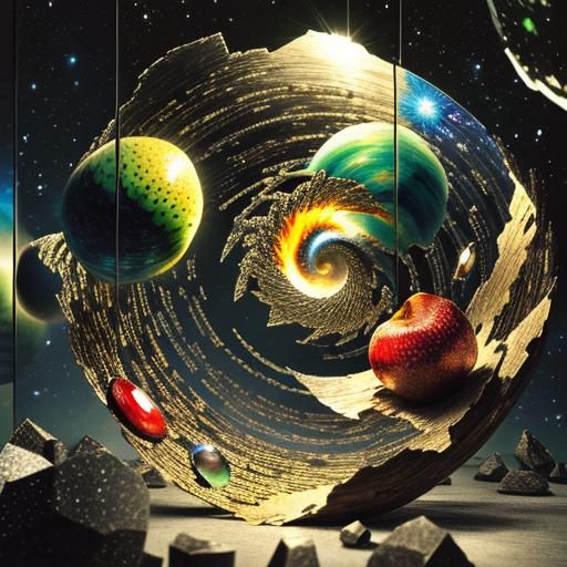 Galactic Mirror Shards in Photorealistic 3D