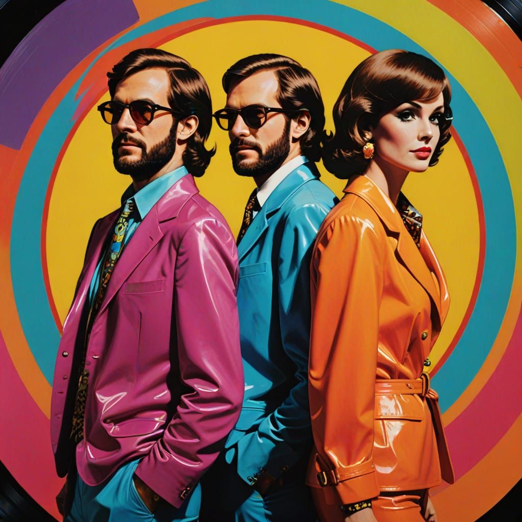 Retro Pop Art: Classic Vinyl Record Cover