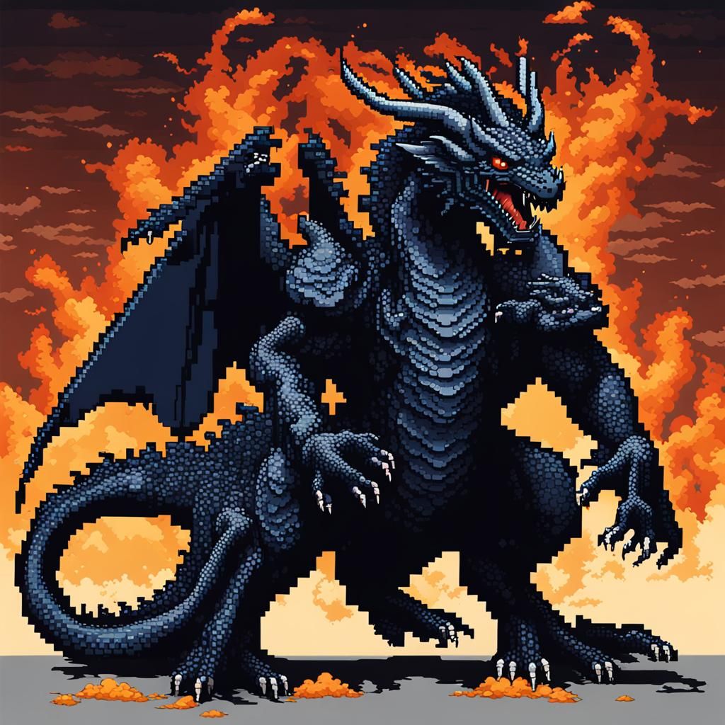 Pixel Art: Drakkar, the Redeemer Dragon