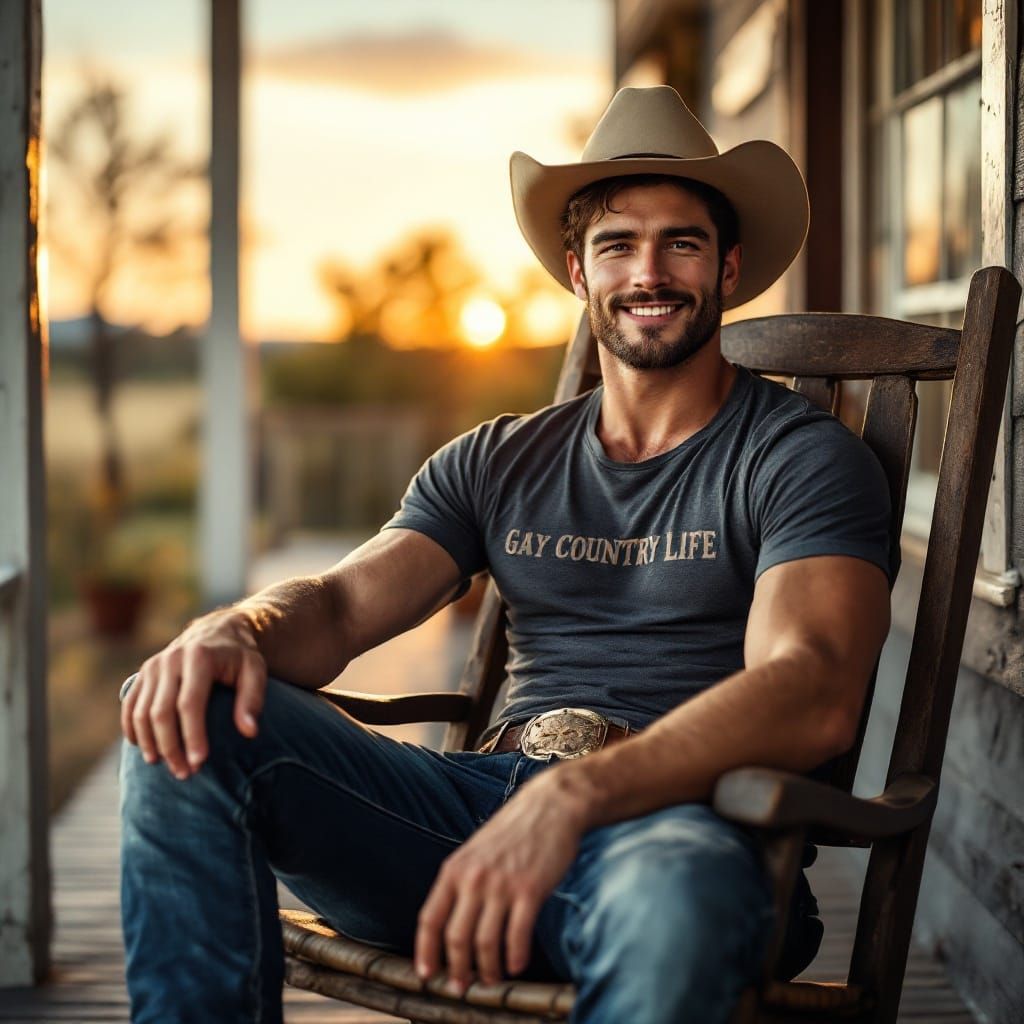 Handsome Cowboy in Confidence