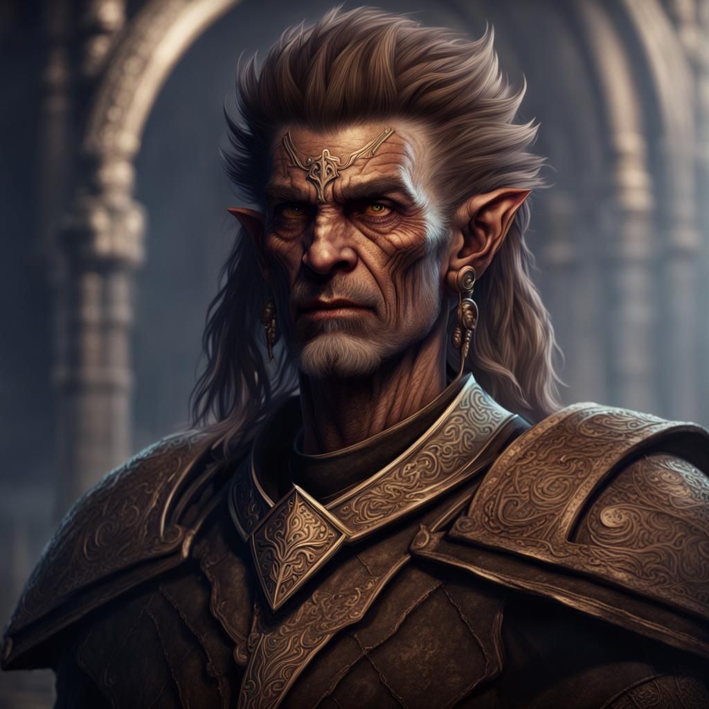 Elder Scrolls Dunmer Character Portrait in Fantasy Style
