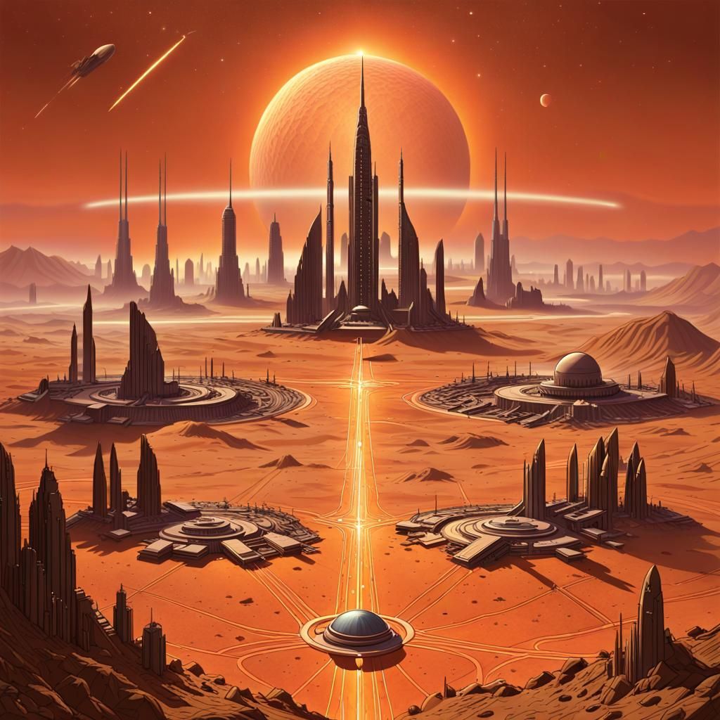 Marsport: Art Deco City on Martian Plains