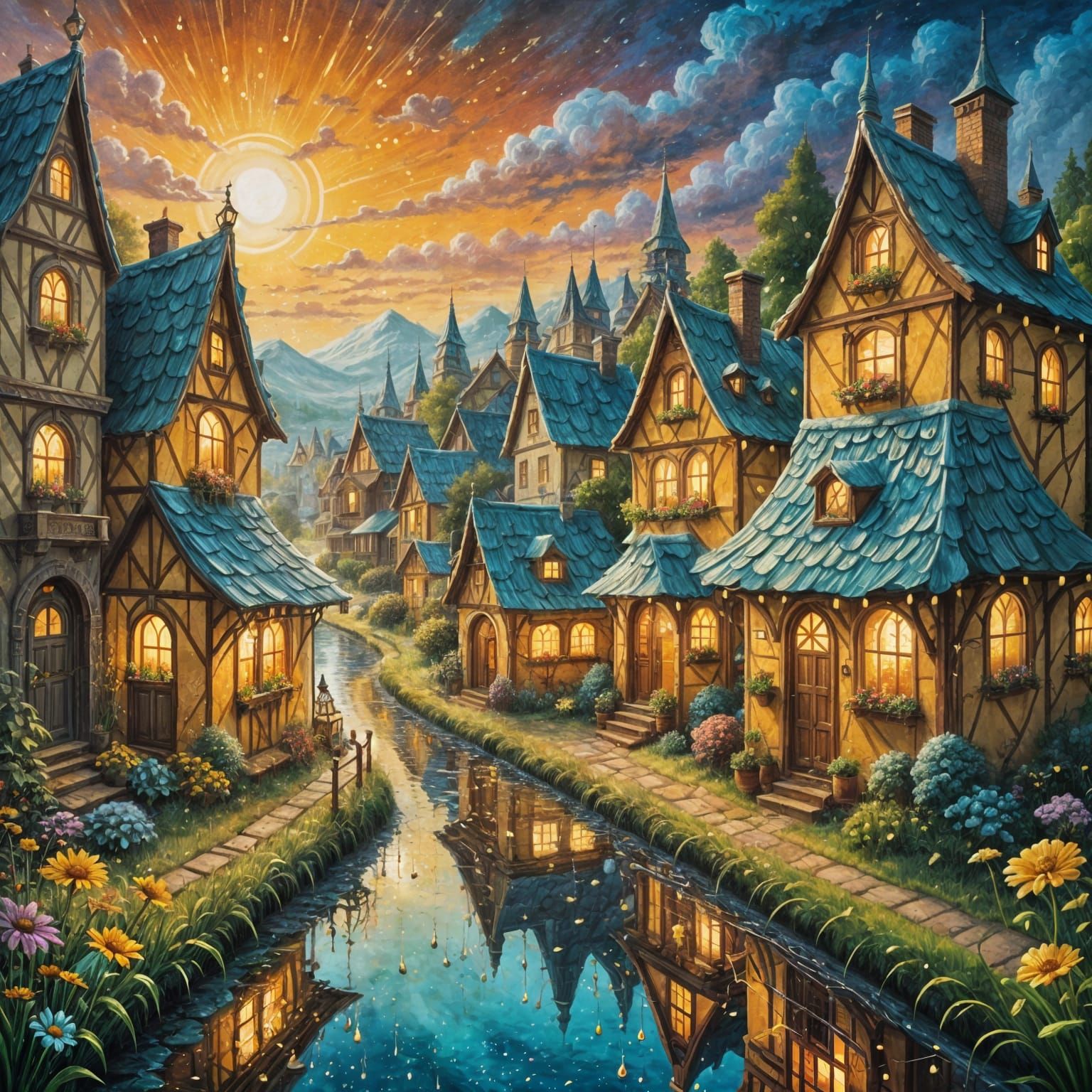 Whimsical Freezer World in Hyperdetailed Oil Painting Style