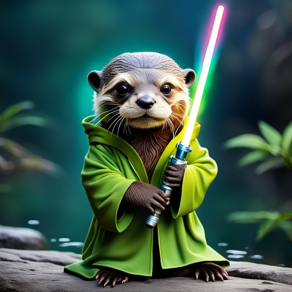 a river otter yoda style