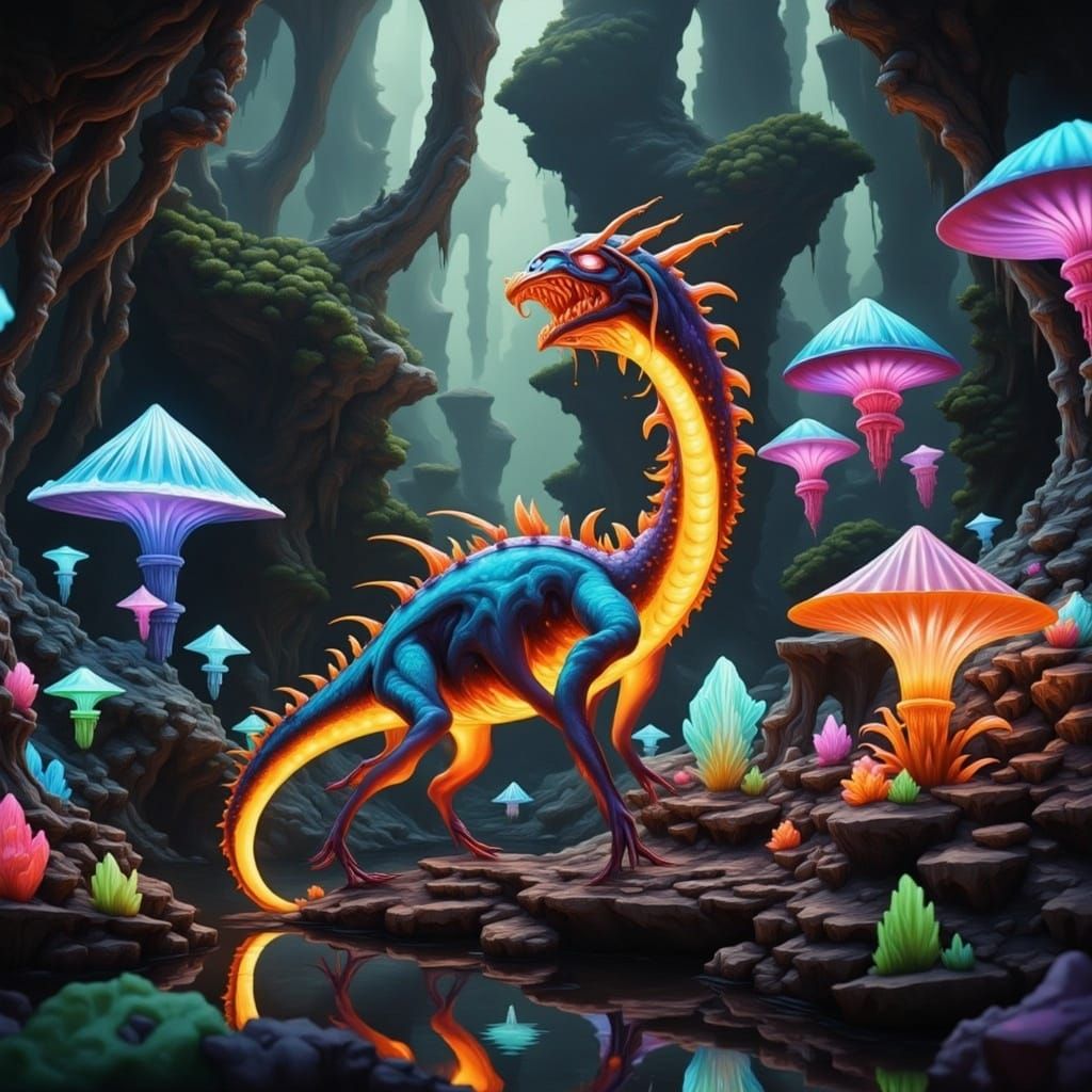 Surreal, Otherworldly Creatures Dance in a Radiant, Glowing ...