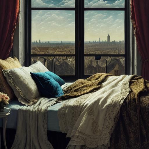 Surreal Close-Up Portrait in Dreamlike Colors