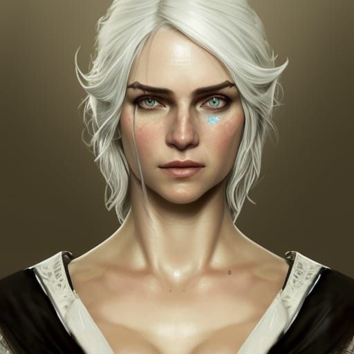 Cirilla Fiona Portrait in Hyperdetailed Style