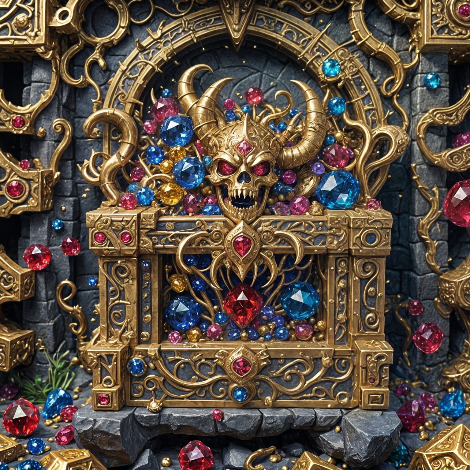 Monster Chest Devouring Treasure in Secret Labyrinth