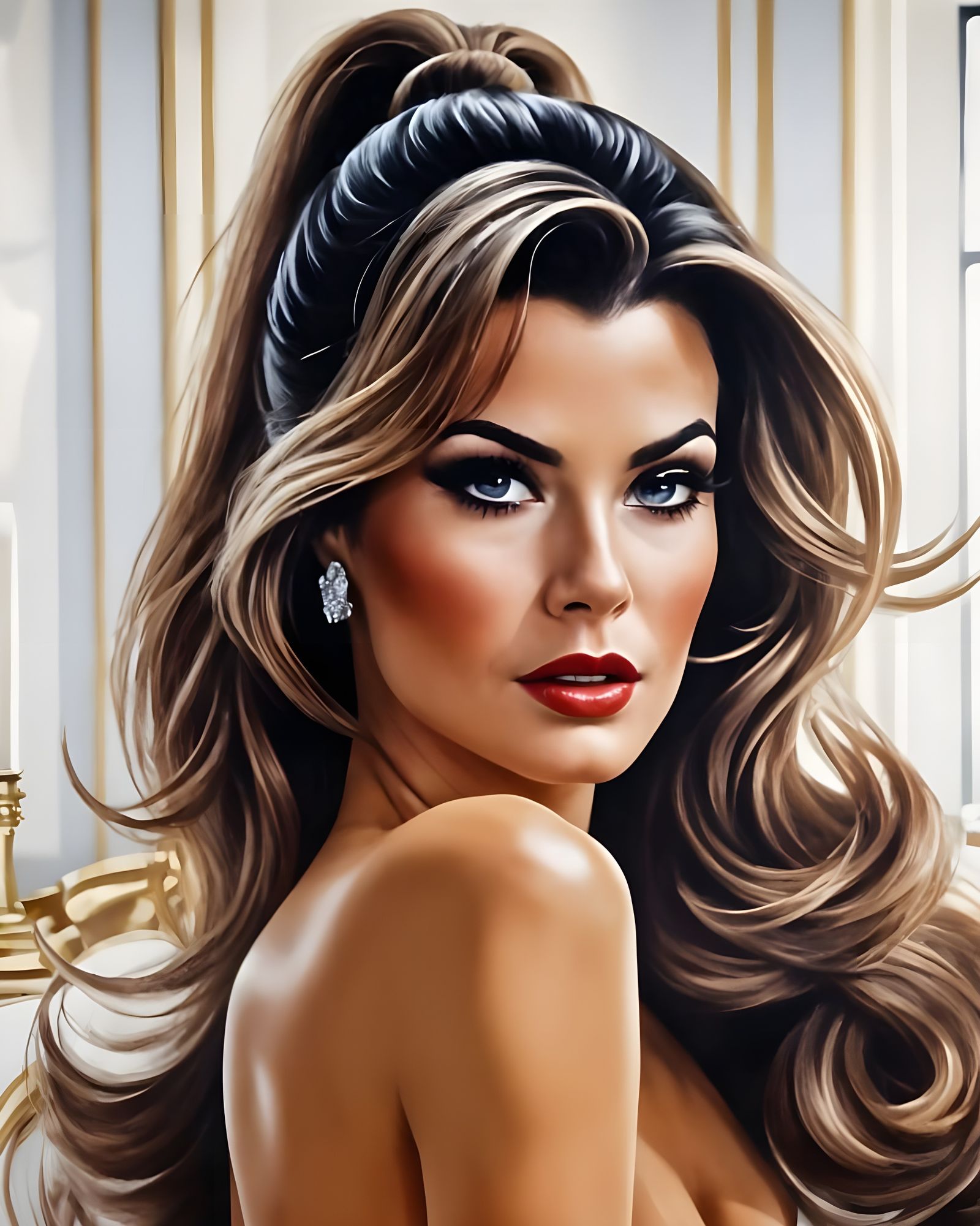 Raquel Welch in 1960s Mod Style Jet Set Portrait