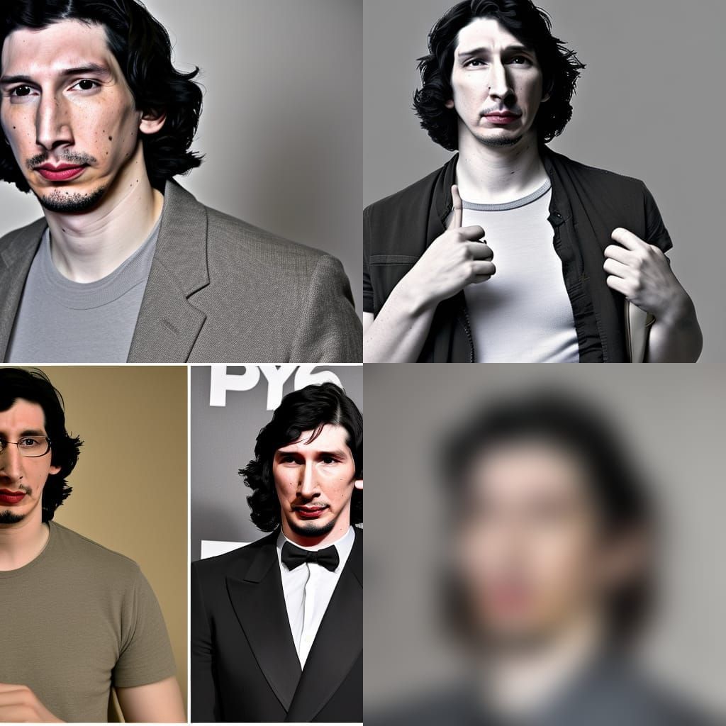 Portrait of Adam Driver Generated by AI