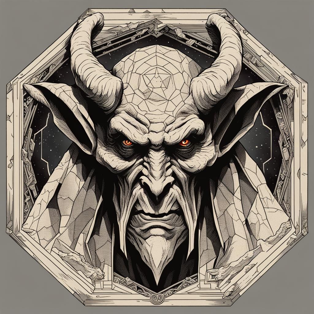 Satan from Saturn the lord of the rings hexagon